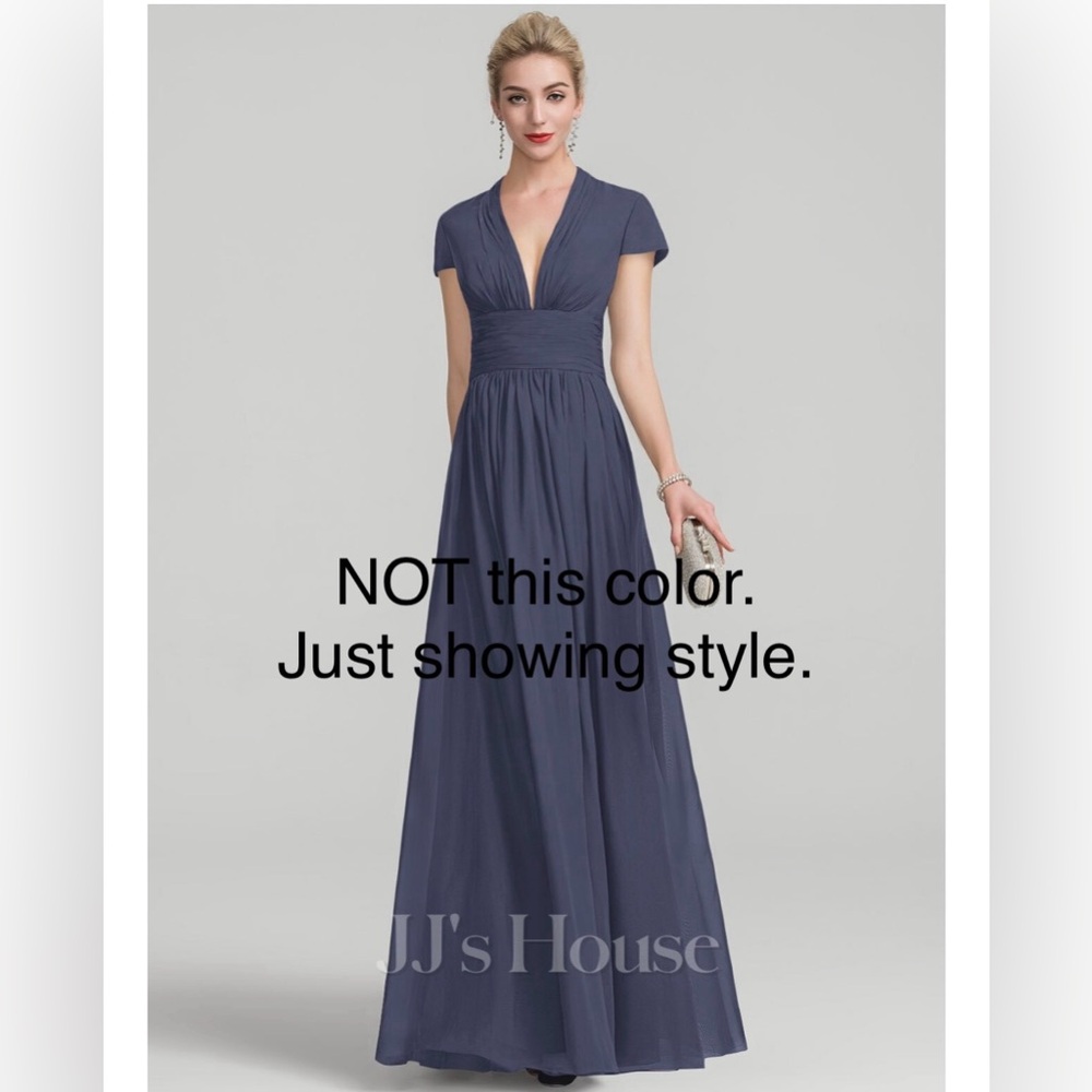 JJs House Plunge Neck Maxi Gown for Weddings